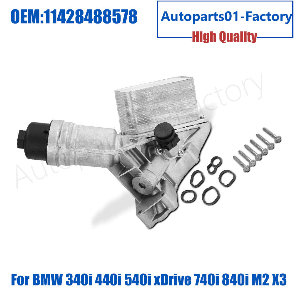 Engine Cooler Oil Filter for BMW 740i 840i M2 X3 440i 540i xDrive