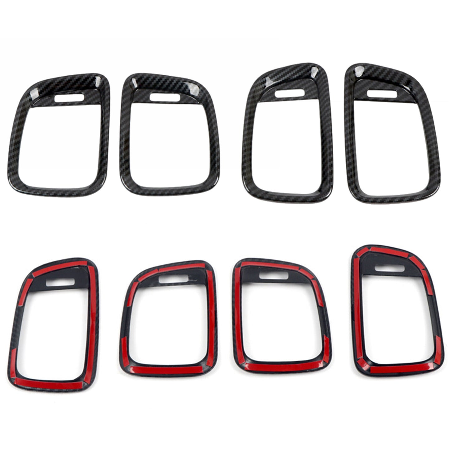 Carbon fiber style dashboard vent trim covers for Dodge Durango 2011 - 2020