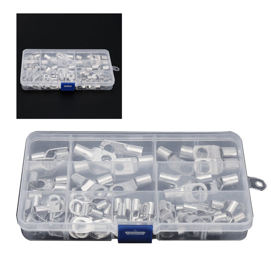 90-piece set of copper tube terminal battery welding cable lug crimp connector kit