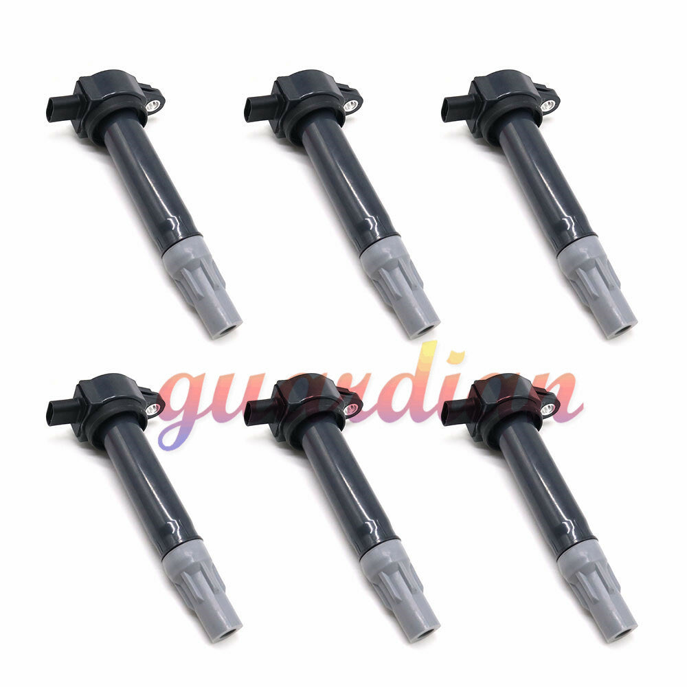 Ignition Coils 6-Piece Kit, Black, UF502, for Chrysler for Dodge 2.7L, 3.5L, and 4.0L engines. (4606869AB)