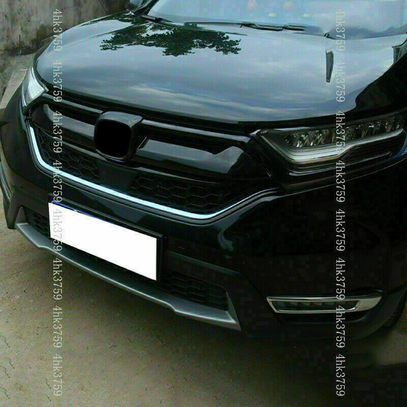 Piano Black Car Front Grille Grill Cover Moulding Trim for Honda CR-V 2017-2022