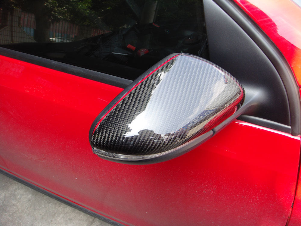Carbon Fiber Side Add-on Mirror Cover Trim for Volkswagon for Golf 6 MK6 GTI R 09-12