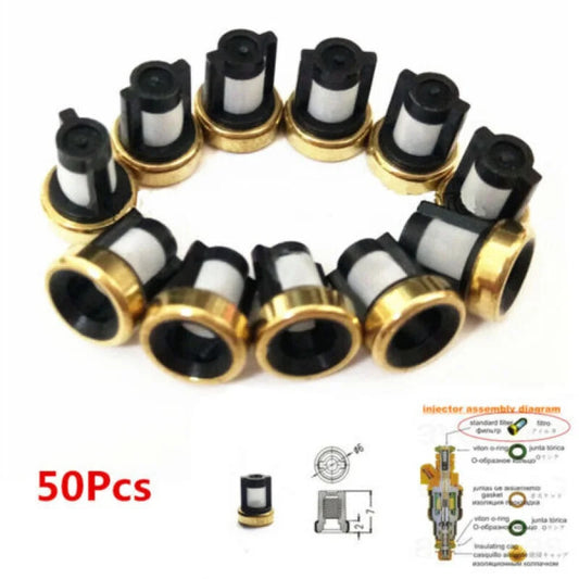 Car 50Pc for Ford for Renault Fuel Injector Micro Filter Repair Micro Basket Filter