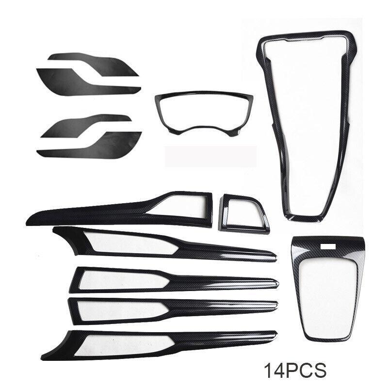 Car for Ford Fusion 2013-20 Carbon Fiber Full Interior Trim Dashboard Door Cover