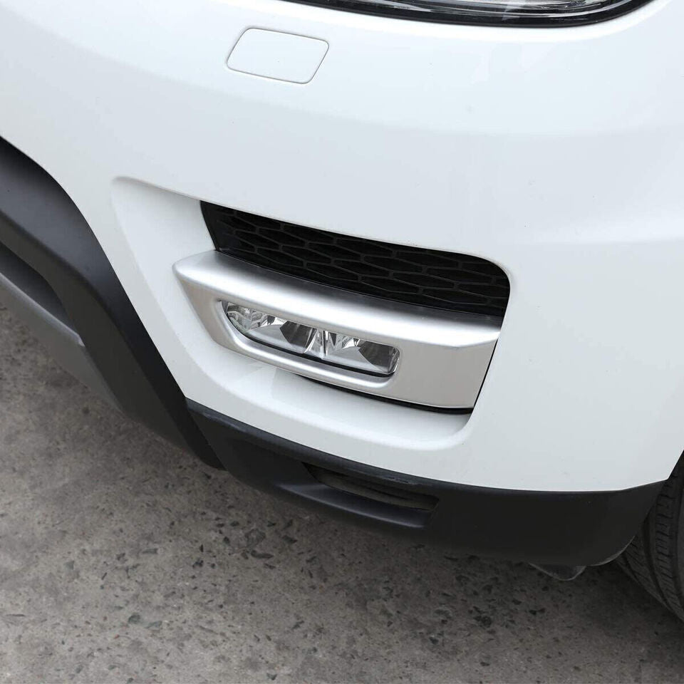 2x Silver Front Fog Light Cover Trim for Land Rover for Range Rover Sport 2014-2017