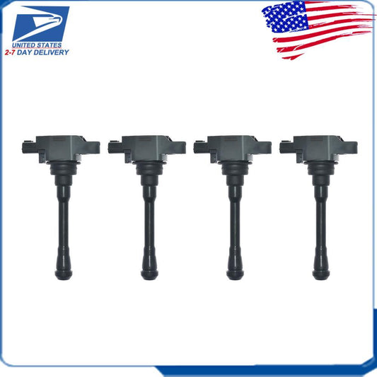 4PCS Ignition Coil Pack for 2011-2017 for Nissan Juke/ Sentra 1.6L, 22448-1KC0A