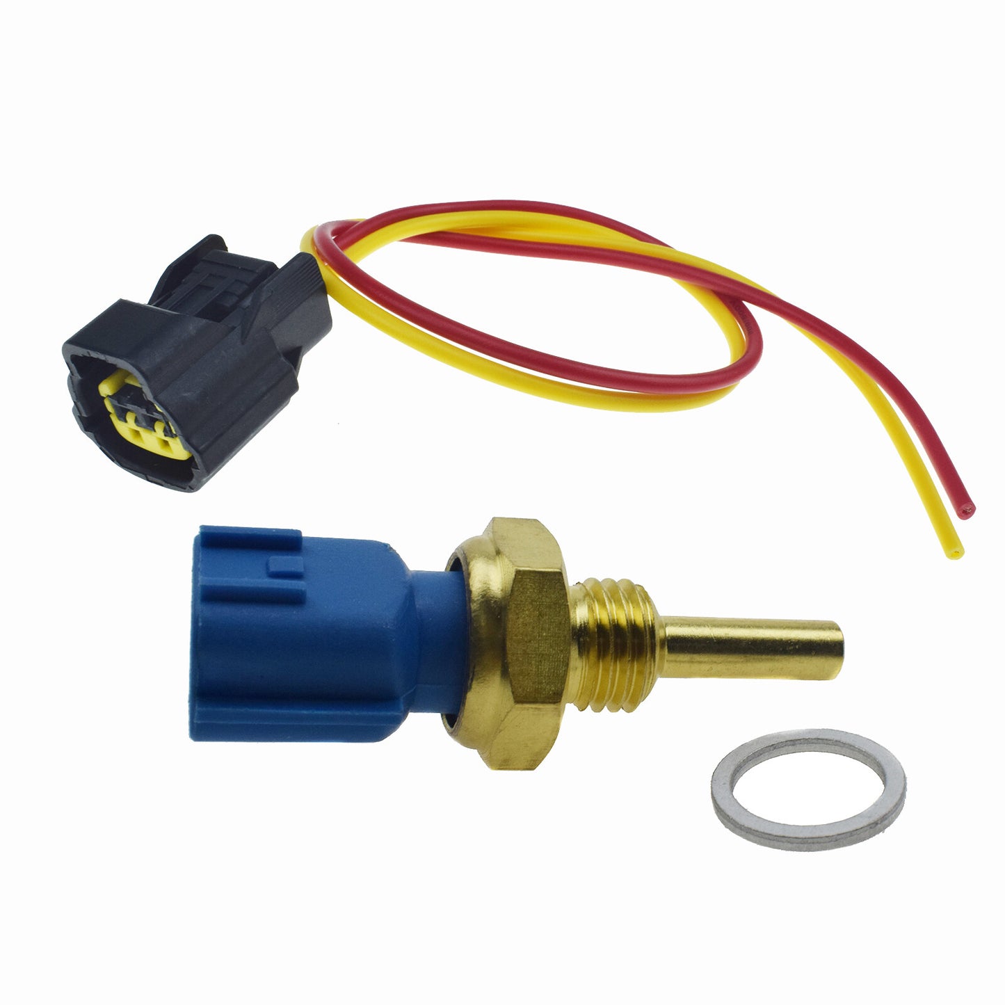 Engine Coolant Temperature Sensor W/ Connector Set for Nissan for Mercury for Infiniti