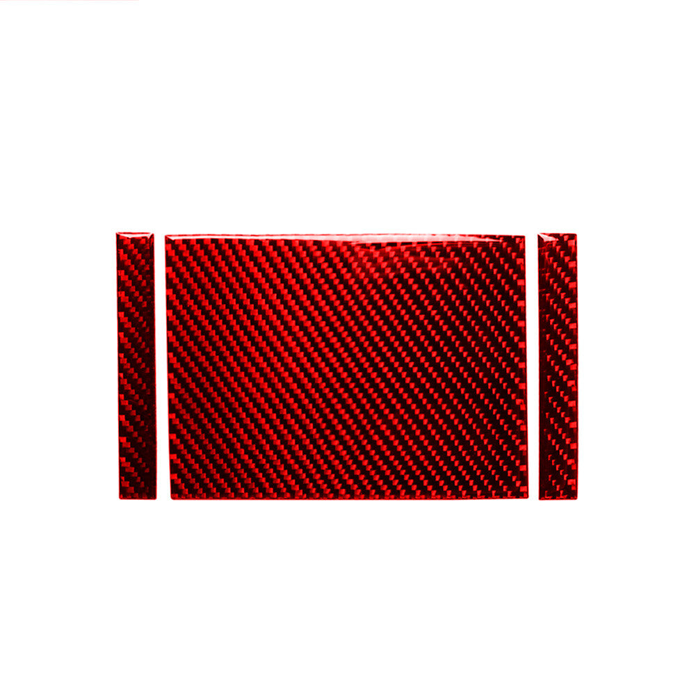 3x Red Carbon Fiber Rear Air Vent Outlet Cover Trim for BMW 3 Series E46 1998-05