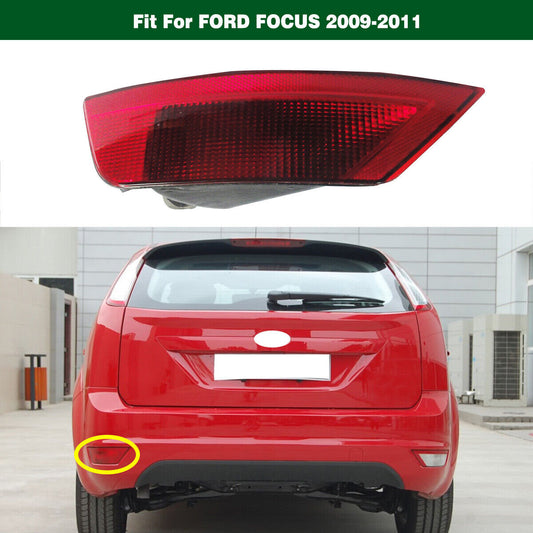 Left Rear Bumper Fog Light Reflector Lamp Fit for Ford Focus 2009-2011 Hatchback