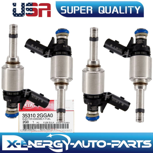 4PCS Fuel Injector for Hyundai Sonata for Kia Sorento 2015-2018 2.4L 353102GGA0