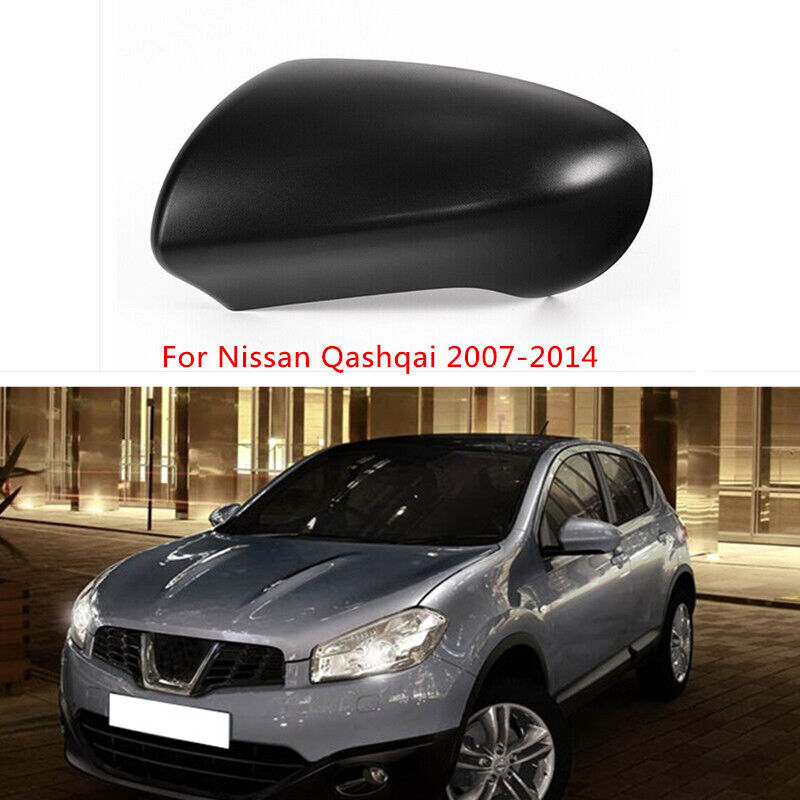 Black Left Side Rearview Mirror Cover Shell Cap Fit for Nissan Qashqai 2007-2014
