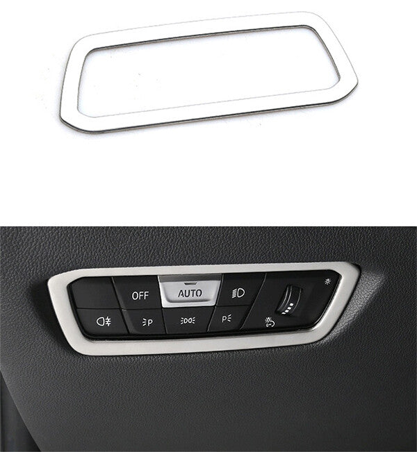 For 2019-20 for BMW 3Series G20 G28 Silver Headlight Switch Button Frame Inner Cover