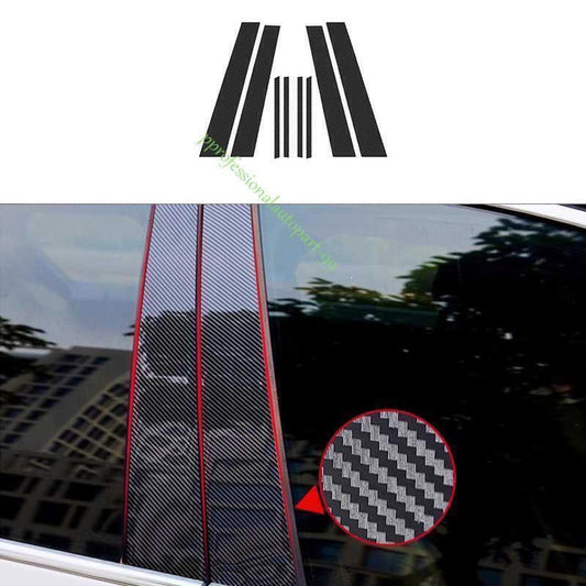 for Honda for Civic 2012-15 Carbon Fiber Pillar Posts Door Window Molding Strip Trim