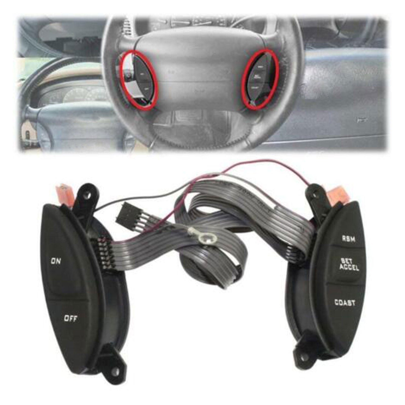 Steering Wheel Cruise Control Switch Replace for 98-2003 for Ford Ranger SW-5928 AT