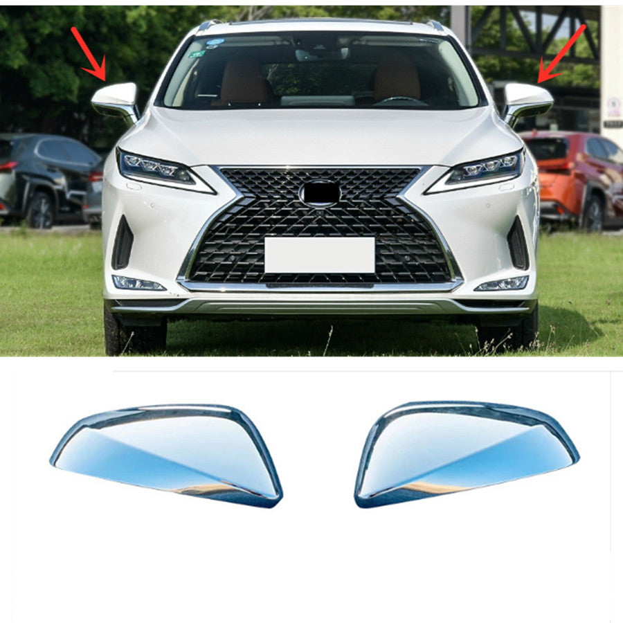 for Lexus RX350 RX450H 16-22 ABS Chrome Side Door Mirror Rearview Trims Cover 2P