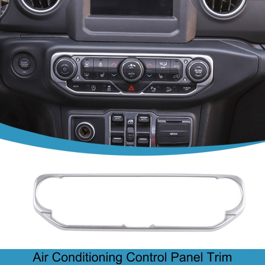Silver ABS Center Control Air Condition Switch Cover for Jeep for Wrangler JL JT 18+