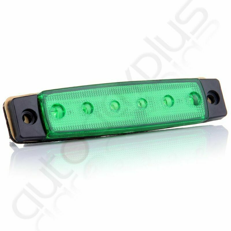 2-10PCS Amber Green 3.8'' Side Marked Clearance Light For Truck Tralier Van 6LED
