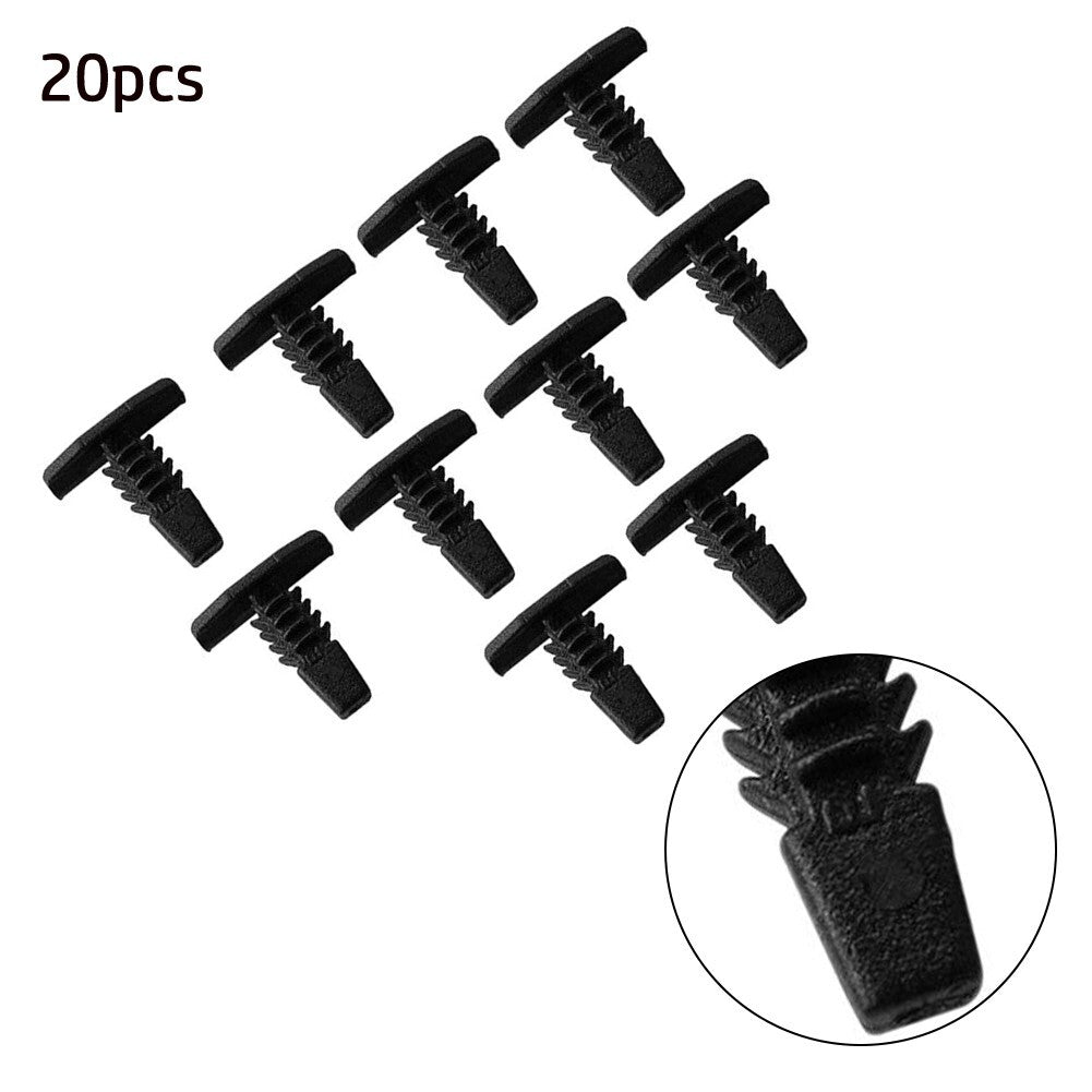 Door Weatherstrip Retainer Clip 20x 4876498 Black Diameter: 5mm Fits 3/16in Hole