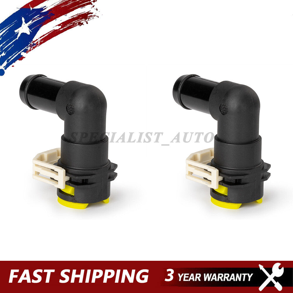 Two cooling water hose connectors, B37F-61-240, for Mazda 3, CX-7, and CX-9. (2007-2013)