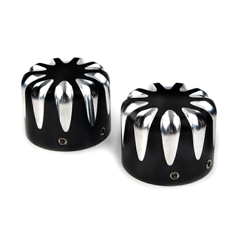 CNC Motorcycle Front Axle Cap Nut Cover?Black for Harley Electra Glide Sportster