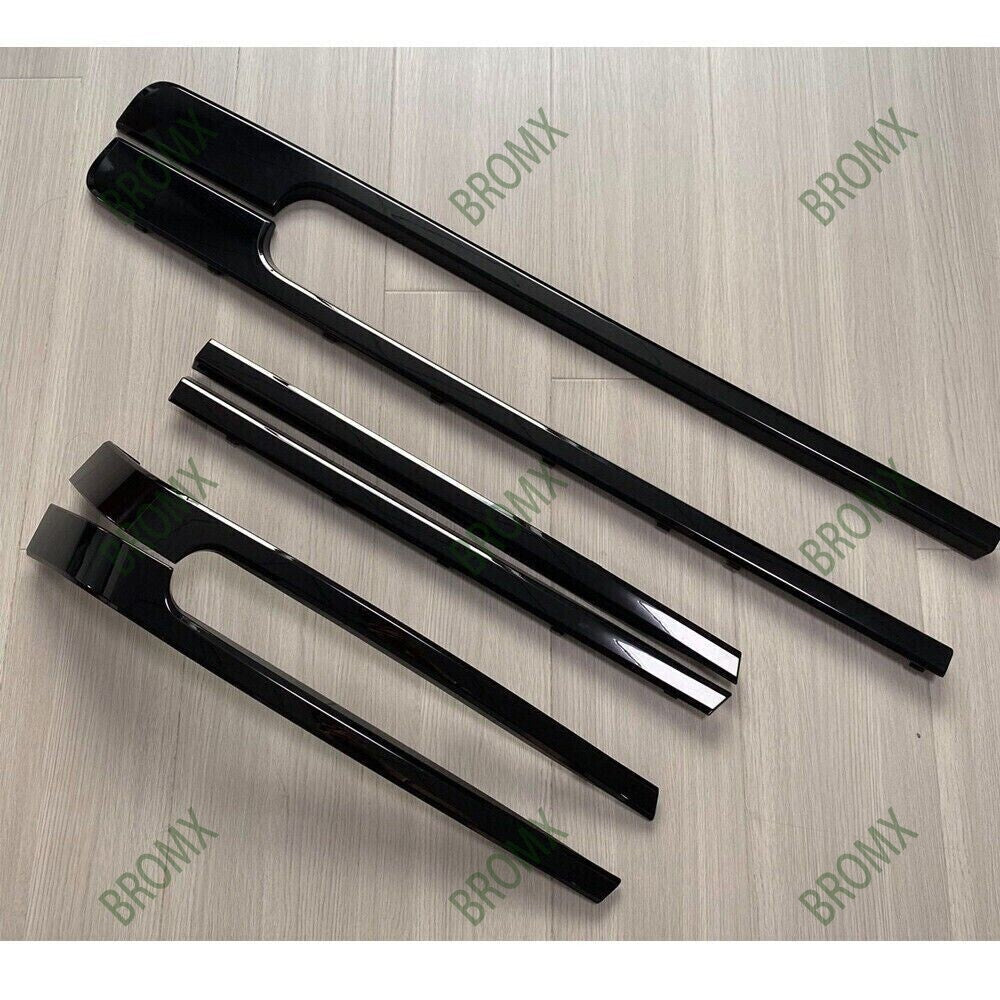 Front Bumper Strip+Body Trim Strip Kits Fit for Range Rover L405 2013-2017 Black