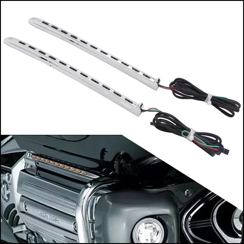 Chrome LED Running Fairing Lights Fit for Honda Goldwing 1800 GL1800 2001-2010