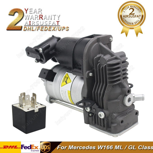 Air Suspension Compressor+Relay for Mercedes W166 X166 ML / GL Class 1663200104