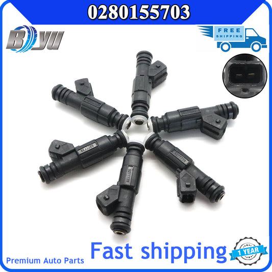 0280155703 new 6-Piece Fuel Injector Set for 93-98 for Jeep Grand Cherokee 5.2L 5.9L V8