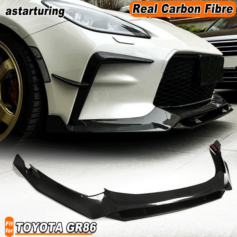 Fit for TOYOTA GR86 2022-23 REAL Carbon Fiber Front Bumper Lip Spoiler Splitter
