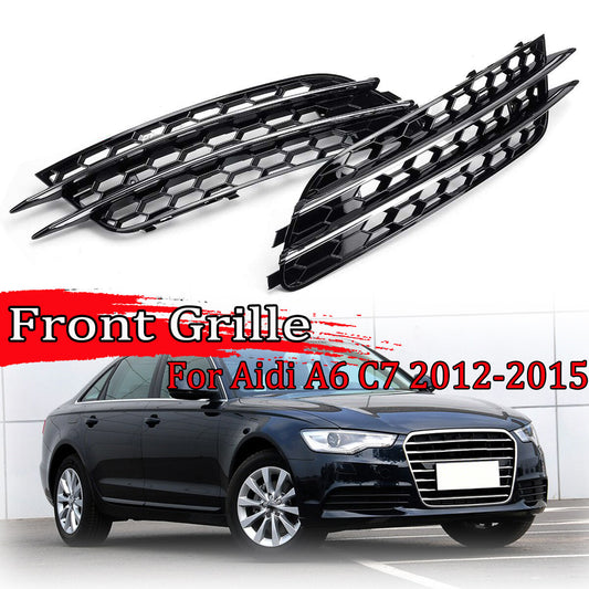 Front lower bumper fog light grille grille suitable for 2012-2015 for Audi A6 C7 sedans.