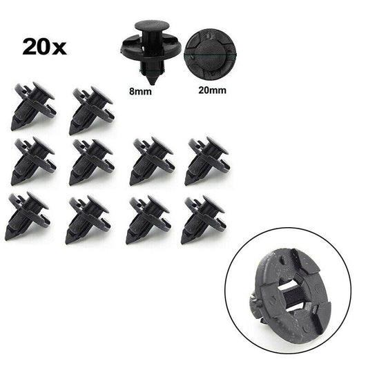 20Pcs Plastic Rivets Retainer Fastener Mud Flaps Bumper Clips for Nissan