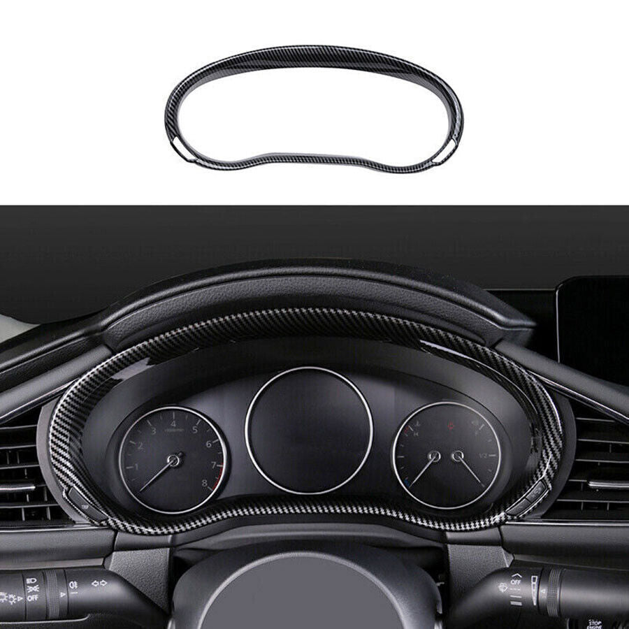 for Mazda 3 Axela 19-2023 ABS Carbon Fiber Dashboard Instrument Cover Frame Trim