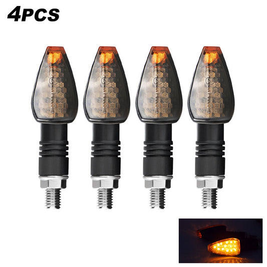 4x LED Motorcycle Turn Signals Indicator Blinker Light Amber for Suzuki DRZ400SM