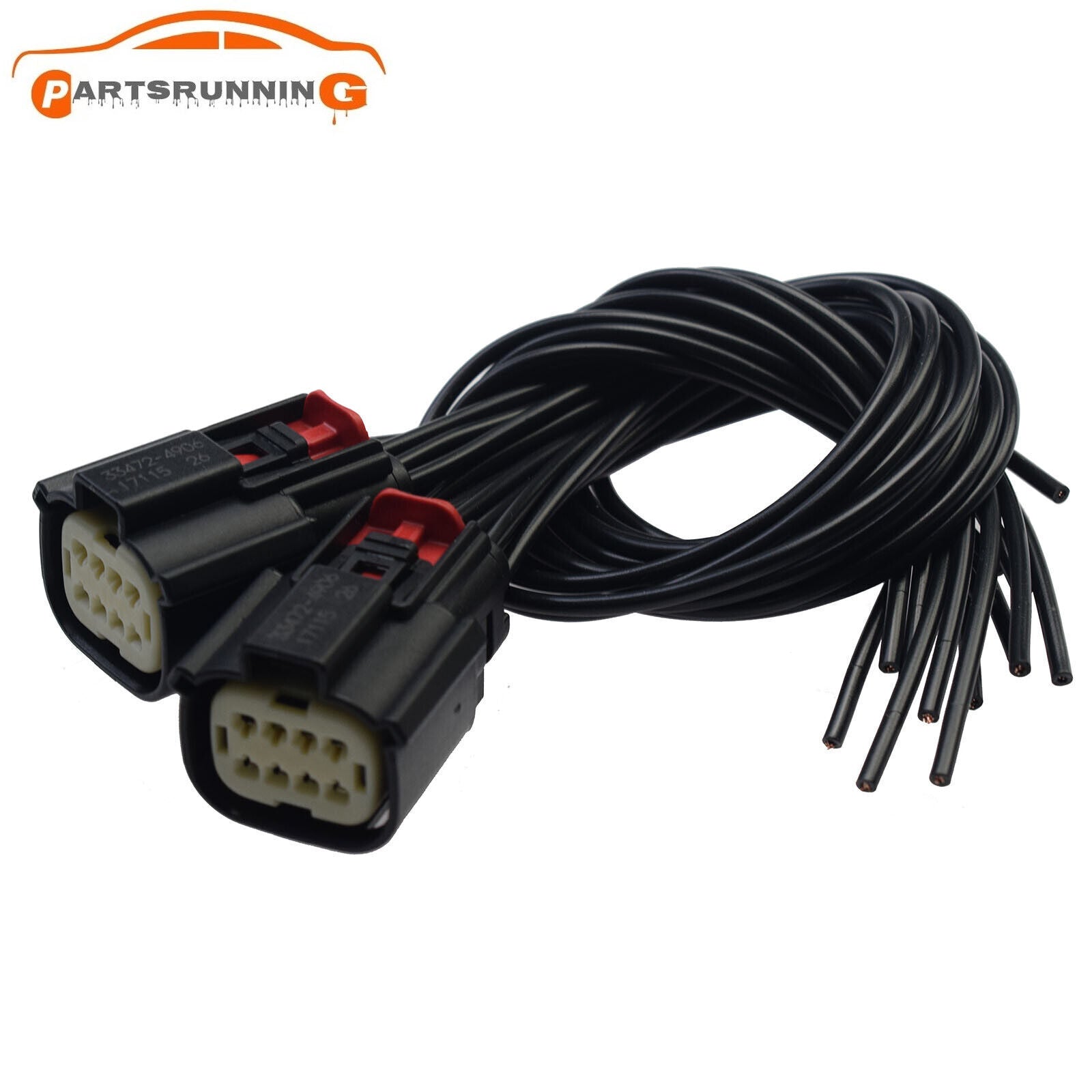 For 2016-2018 for Chevrolet Camaro 2PCS Headlight Connector Pigtail 6-pin Wire 8-way
