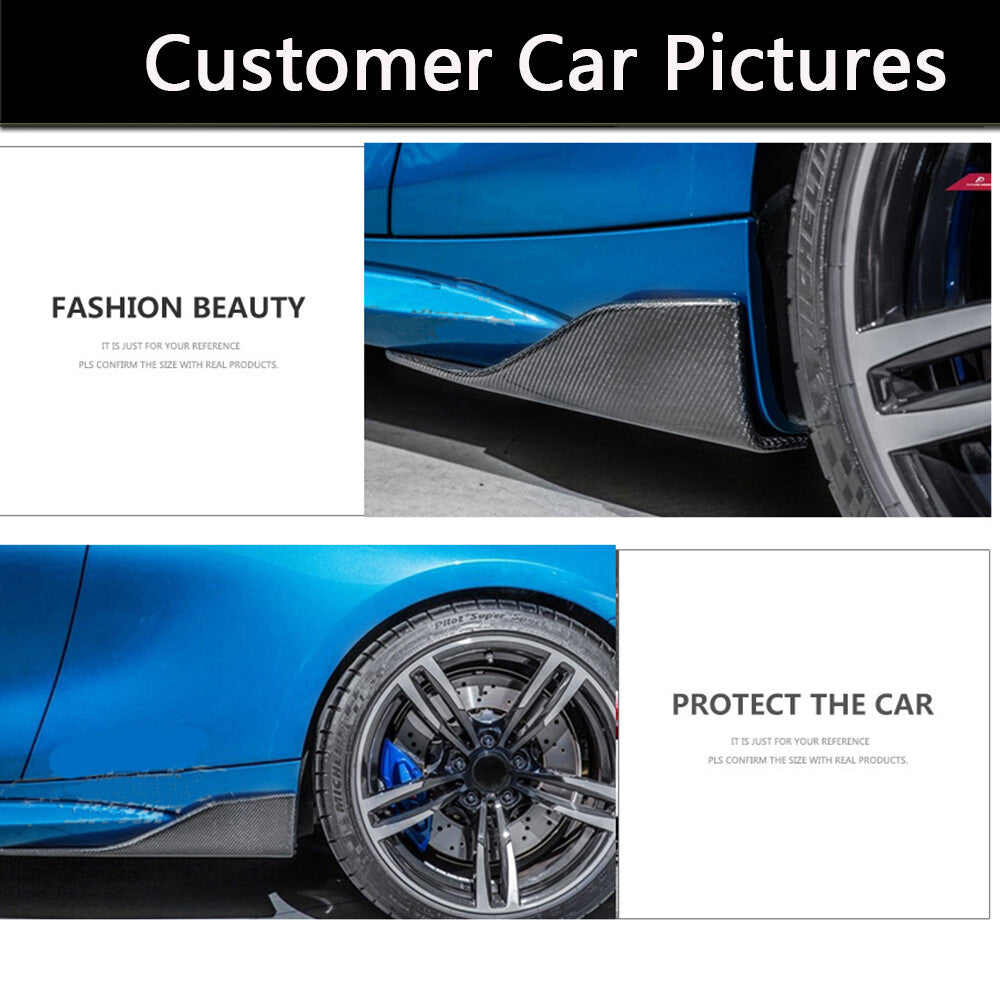 Carbon Fiber Side Skirts Splitters Canards Apron for BMW 2 Series F87 M2 2016+