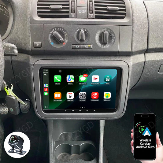for SKODA Fabia 2007-2013 Stereo Android Auto Carplay Car Radio GPS Navi Screen
