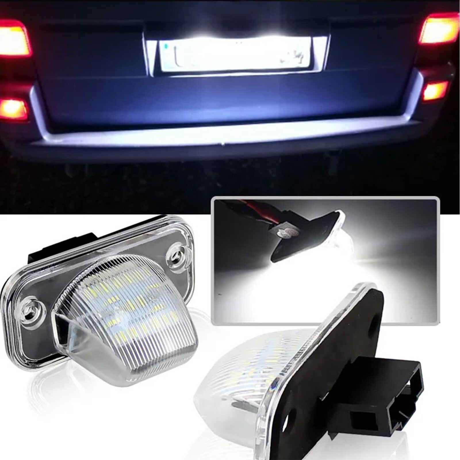 LED Number License Plate Lights for VW T4 Transporter for Passat for Jetta Caddy Touran