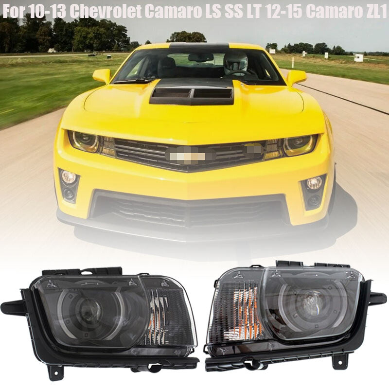 2 Headlights for 2010-2015 for Chevrolet Camaro Left and Right HID with Bulbs