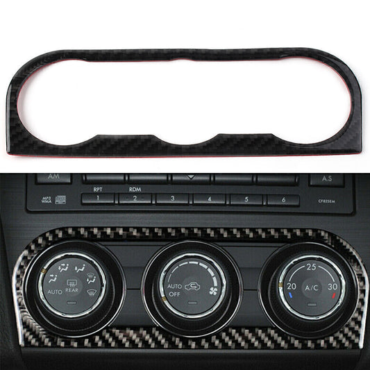 Carbon Fiber Central Console AC Switch Panel Trim Fit for Subaru Forester 2013-2018