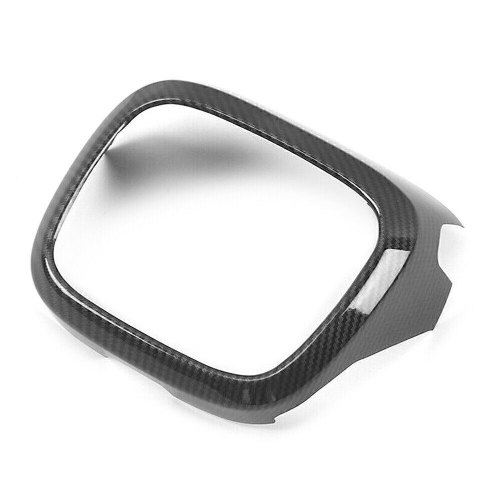 Front Grille Grill Logo Frame Cover Trim Fit for Honda CRV 2017 2018 Carbon Fiber