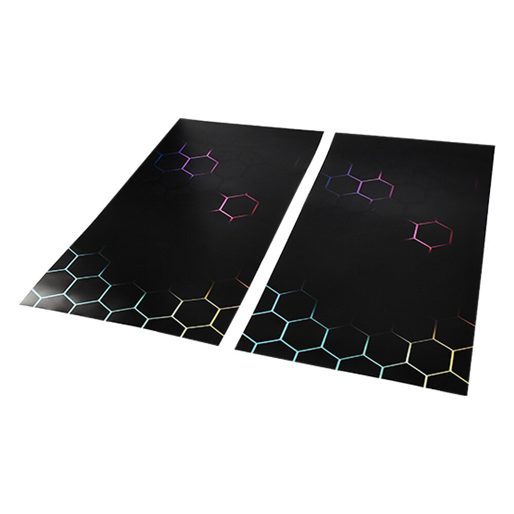 2x Colourful Honeycomb Car Stickers B Pillar Waterproof Center Column Decal