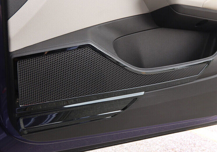 Inner Door Speaker Frame Cover Trim 20-22 Titanium for Volkswagen T-Cross Black