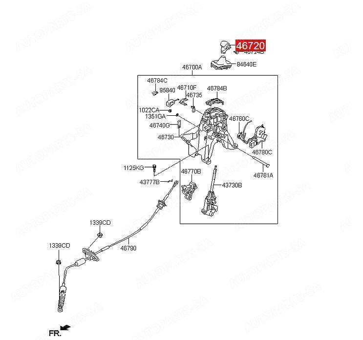 new gear shift lever 467203W050 for Kia Sportage 2011-2016