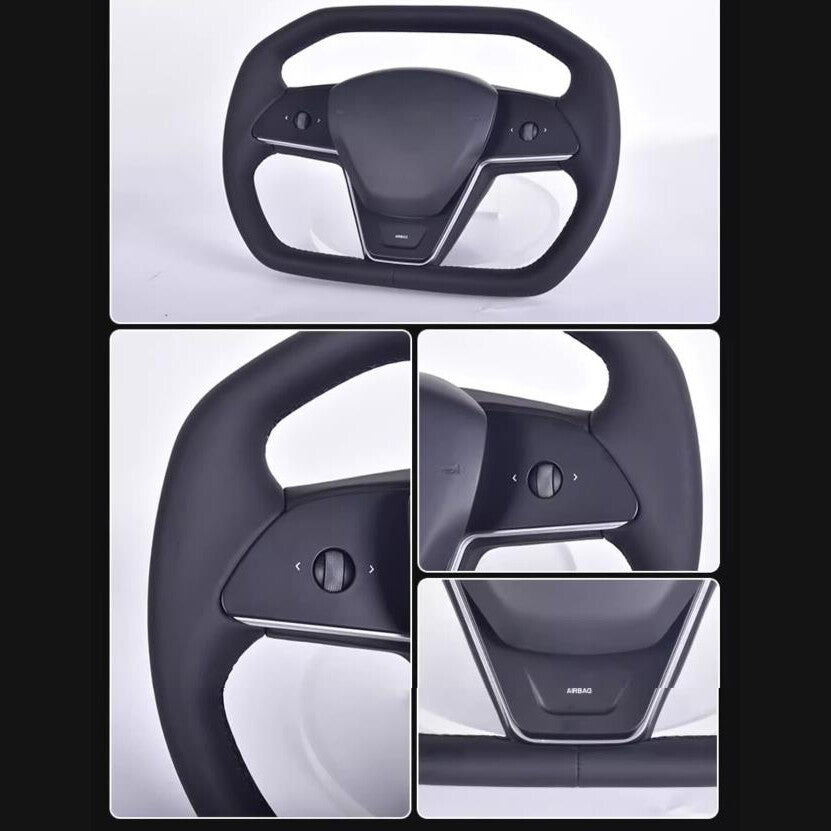 Compatible with for Tesla Model 3 Y16-17 Cybertruck Yoke Steering Wheel with Heating Upgrade