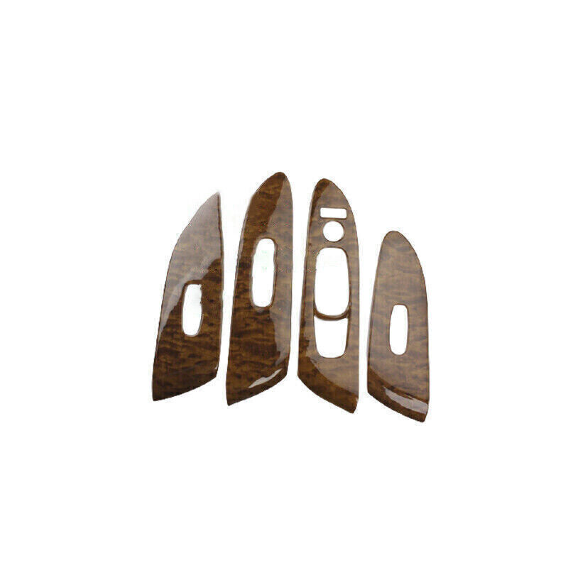 Glass Window Lifting Lock Panel Trim for Nissan Murano 2015-21 Peach Wood Grain