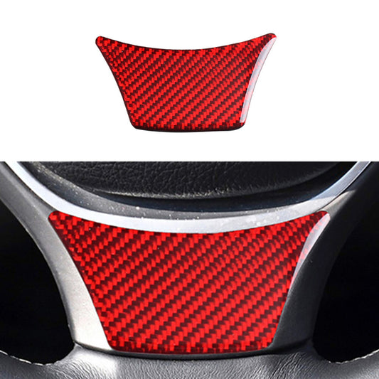 Red Carbon Fiber Steering Wheel Trim Type A for BMW 5 Series F10 F18 2011-2017