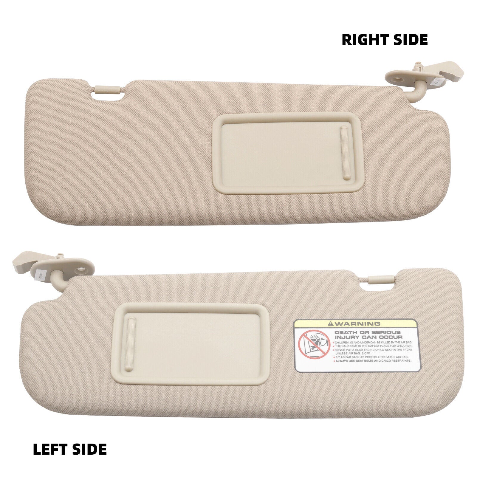 2PCS Beige LEFT RIGHT Sun Visor Fit for Hyundai for Elantra 2015 L 1.8L 852103X000TX