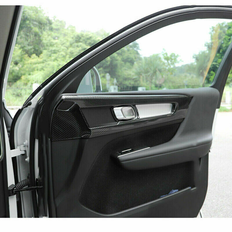 for Volvo XC40 19-22 Carbon fiber ABS Inner Door Handle Bowl Panel Cover Trim 4x