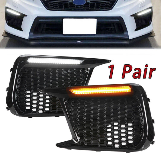 LHRH For 2018-up for Subaru WRX STI Sequential/Switchback LED DRL Fog Light Bezels