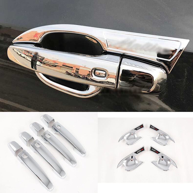 for Chevy Blazer 2019-2022 Chrome Car Door Handle Cover+Cup Bowl Combo Trim 12x